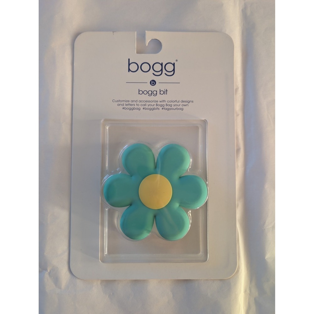Bogg Bag Bogg Bit Green Daisy Flower Bag Charm Teal Beach Tote Accessory Retro